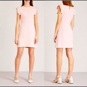 Sandro Laurena Rose Pink Pleated Mini Dress NWT S
